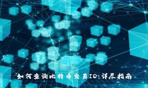 如何查询比特币交易ID：详尽指南